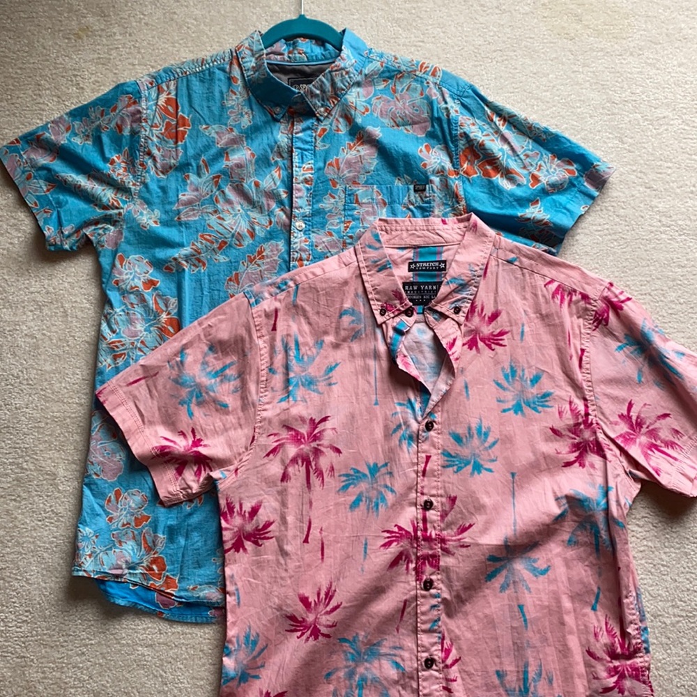 BUNDLE Men’s Flower Shirts Spyder Surf Large